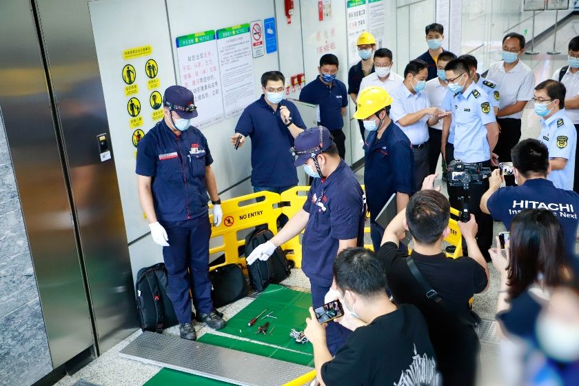 安全月 日立电梯联合广州地铁开展电梯应急救援演练相关图片